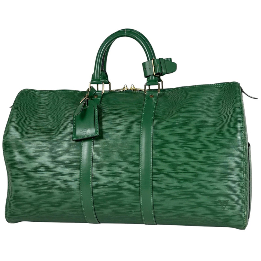 Louis Vuitton Keepall Boston Bag Epi Leather Borneo Green